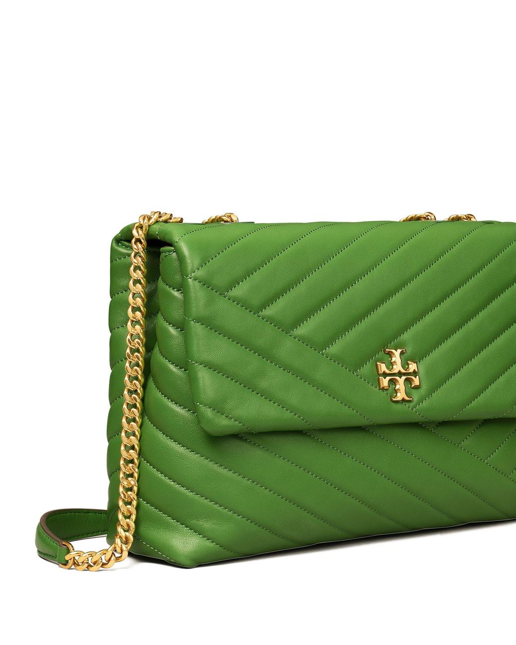 Green 'Kira Bombe Small' quilted shoulder bag Tory Burch - BV