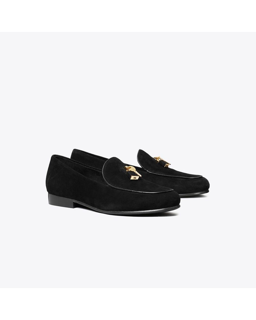 Tory Burch Black Lock Smoking Slipper