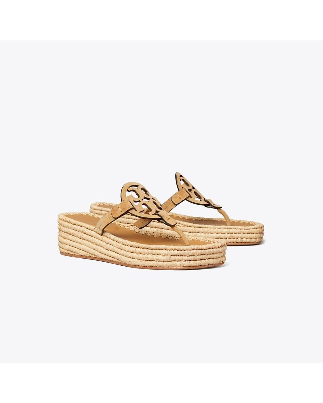 Tory Burch Metallic Miller Woven Wedge