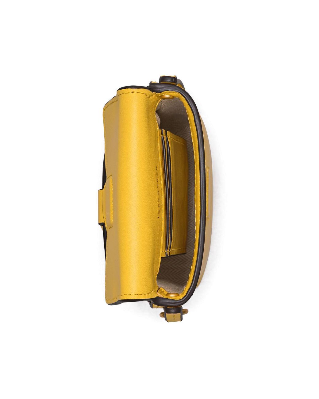 Tory Burch Miller Metal-logo Phone Crossbody in Yellow | Lyst