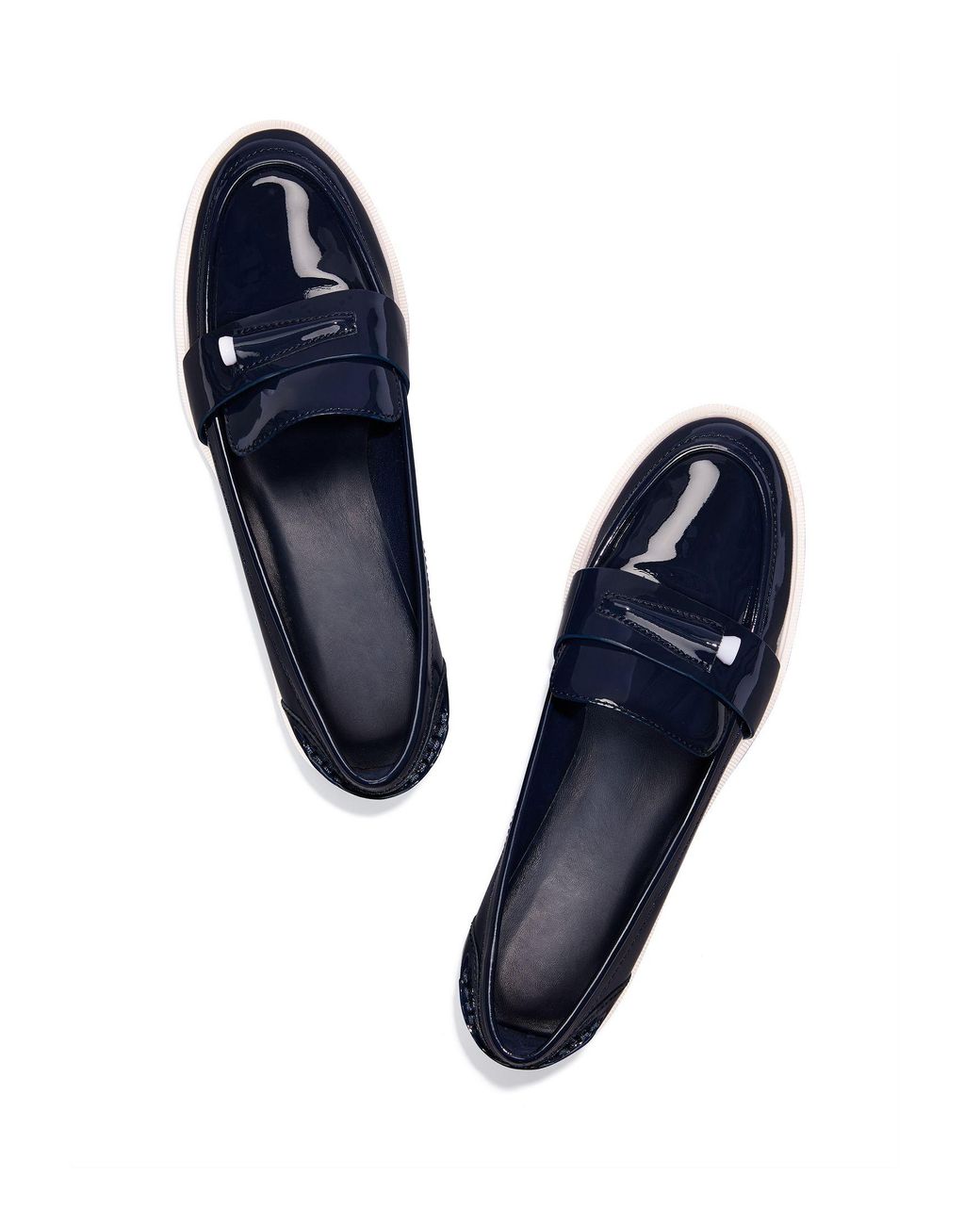 Tory Sport Leather Pocket-tee Golf Loafers in Navy Blue (Blue) - Lyst