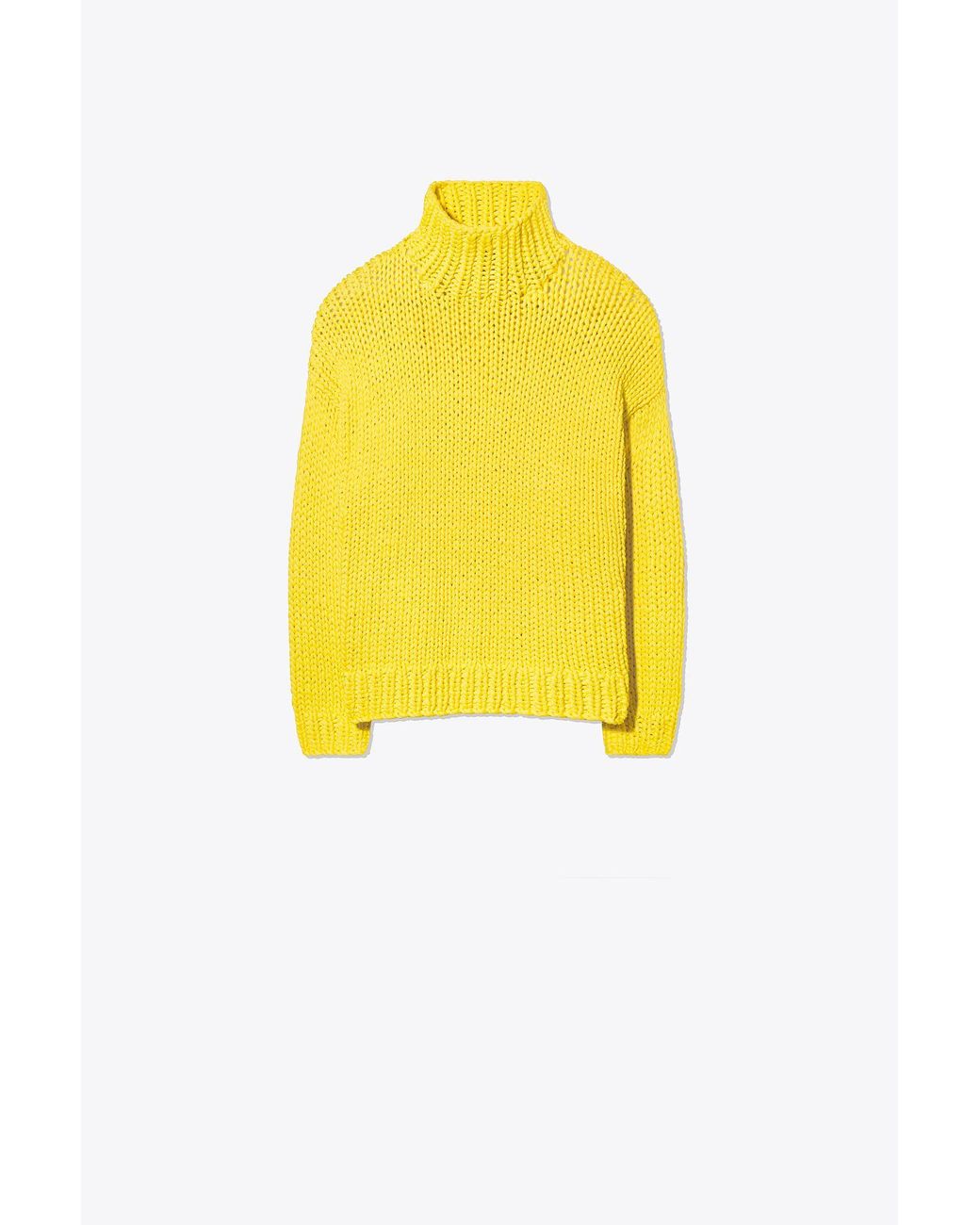 Tory Sport Hand-knit Sweater in Yellow 