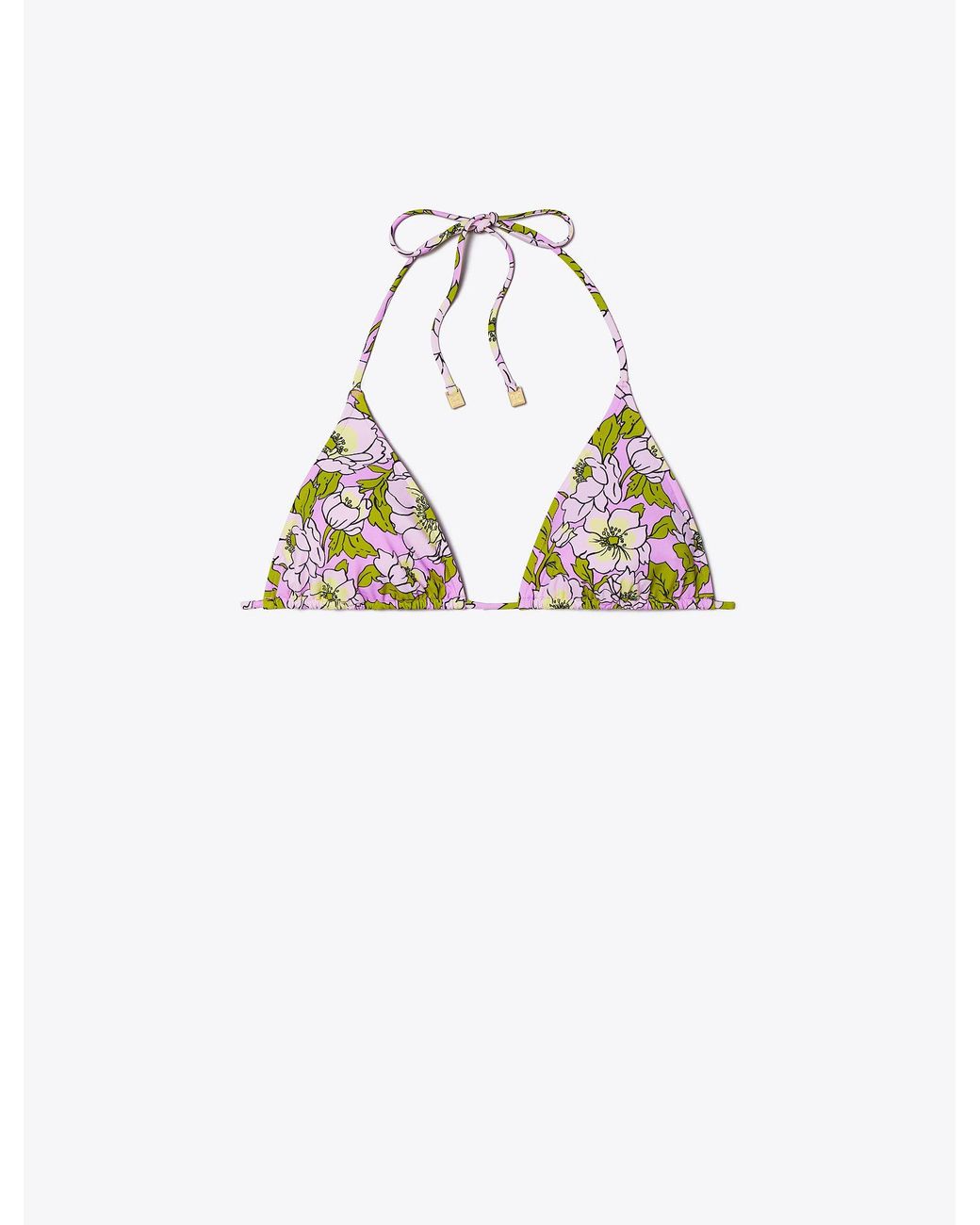 Tory Burch Women's T Monogram Printed String Bikini Top