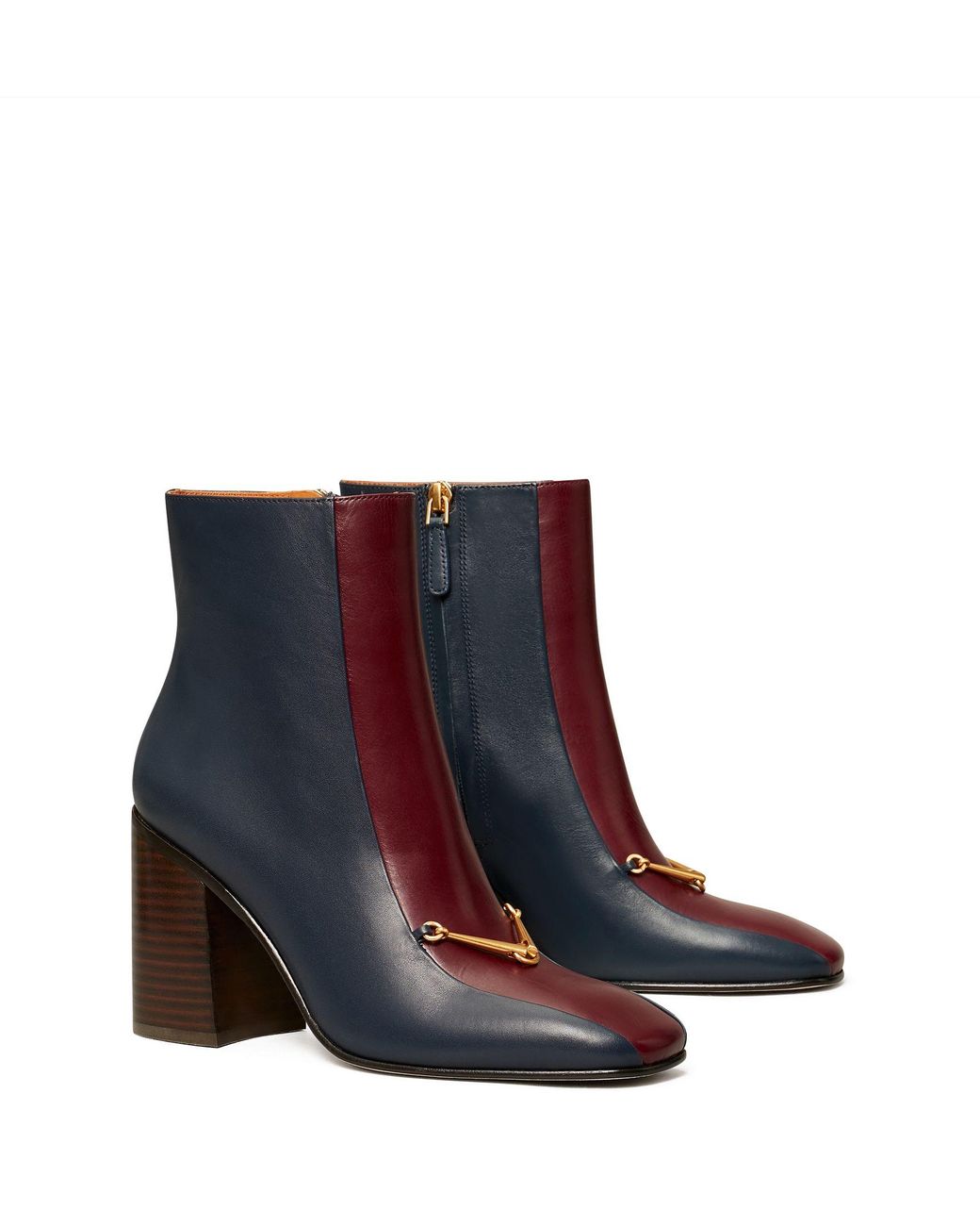 Tory Burch Equestrian Link Ankle Boot in Blue | Lyst