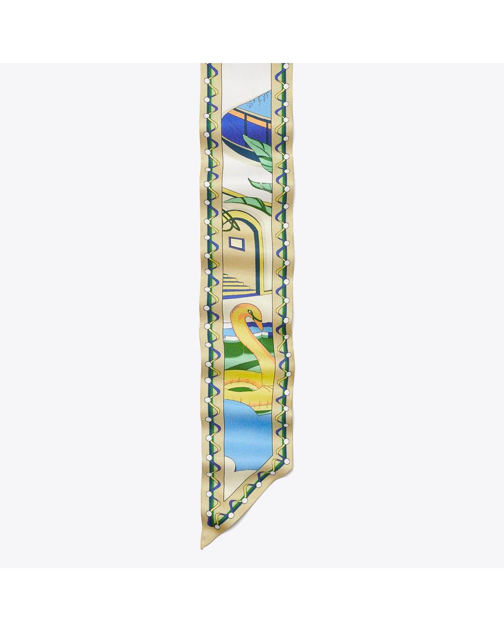 Tory Burch Blue The Pool Ribbon Tie
