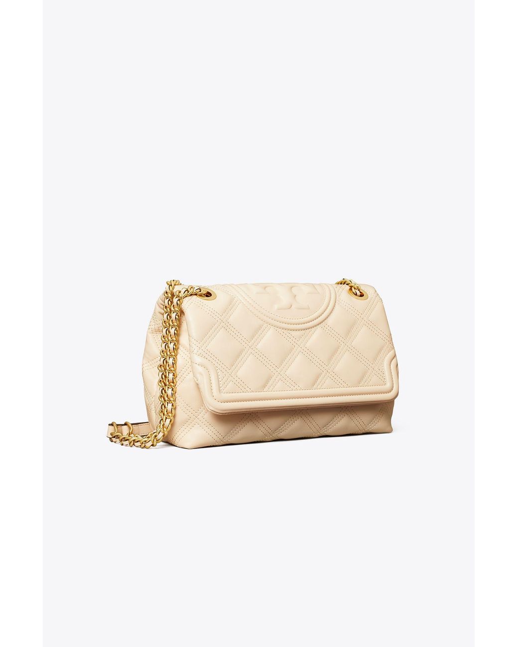 Tory Burch Fleming Soft Quilted Lambskin Leather Shoulder Bag in Black