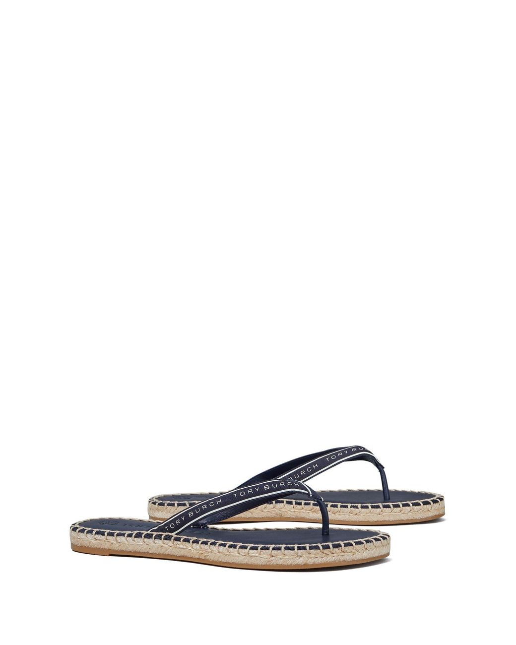 Tory Burch Tory Ribbon Thong Espadrille in Blue | Lyst