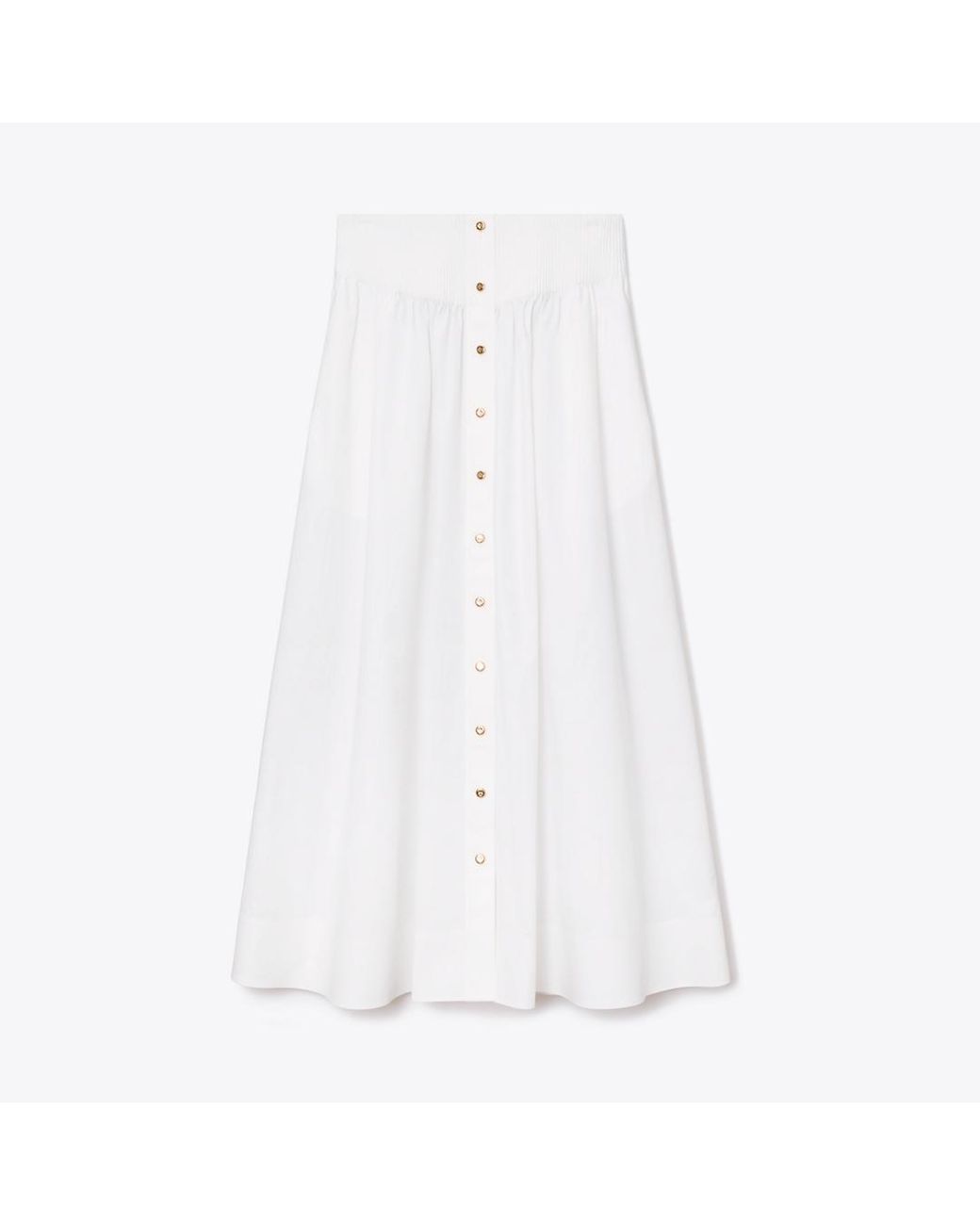 Tory Burch White Poplin Skirt