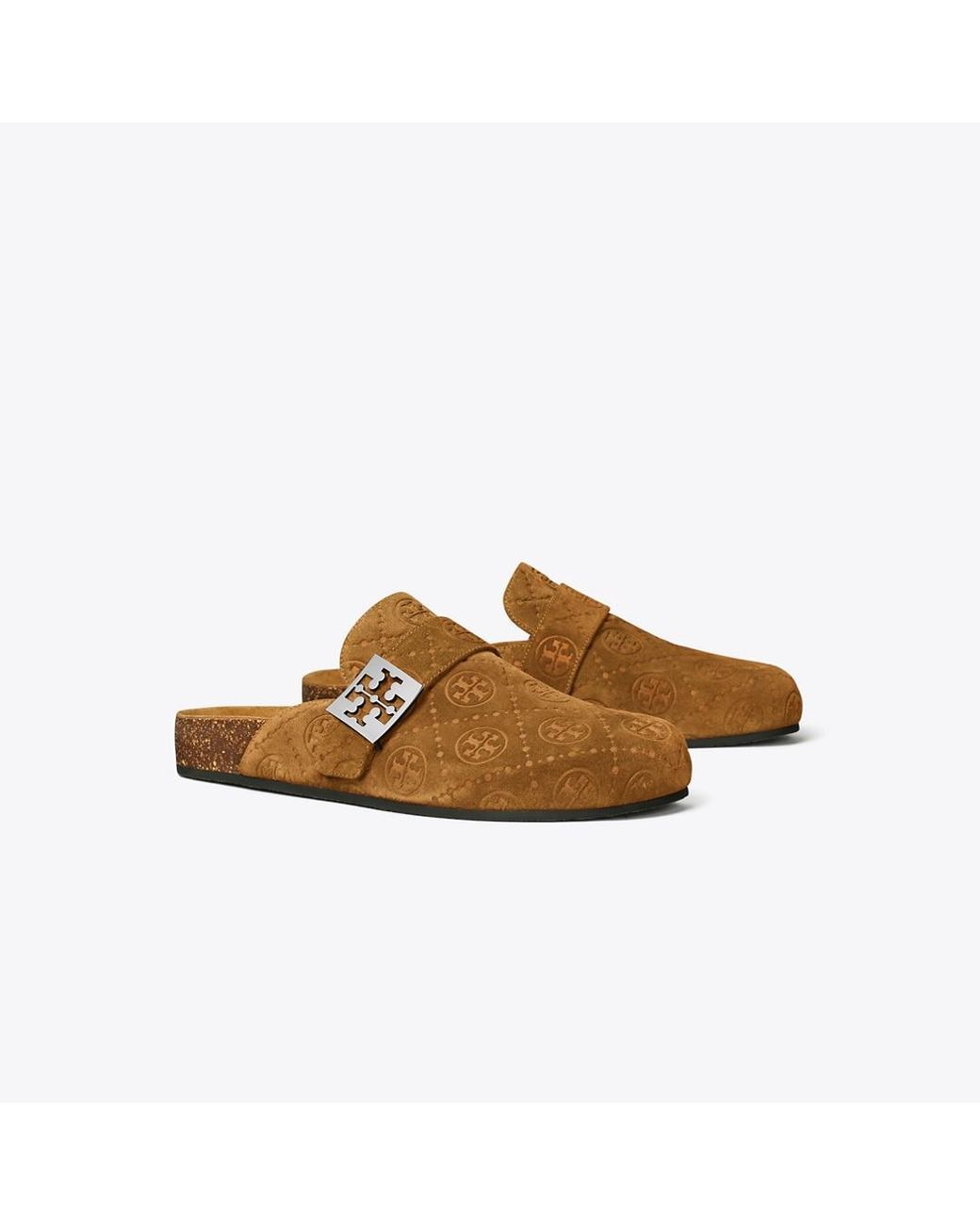 Tory Burch Brown T Monogram Mellow Mule