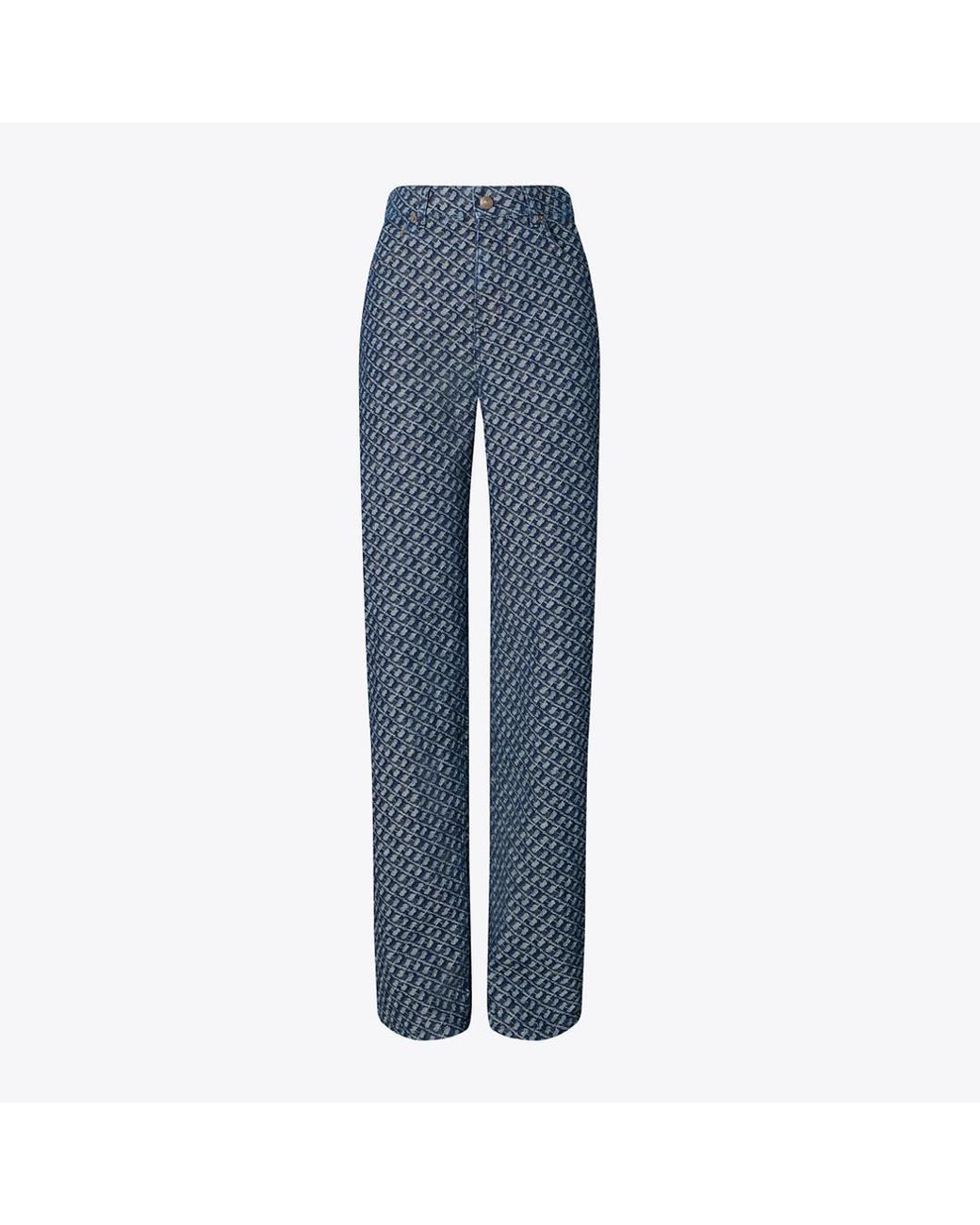 Tory Burch Blue Straight-Leg Jean