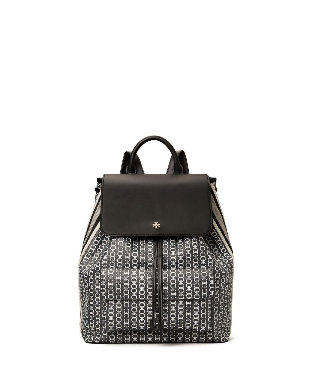 Tory Burch Gemini Link Canvas Backpack in Black Lyst Canada