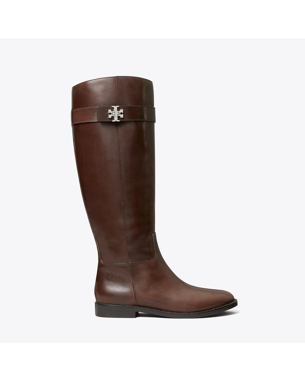 Tory Burch Brown Turnlock Riding Boot