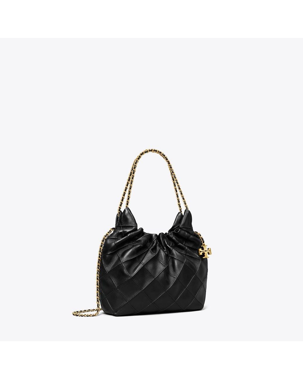 Tory Burch Black Mini Fleming Soft Hobo Bag, One Size