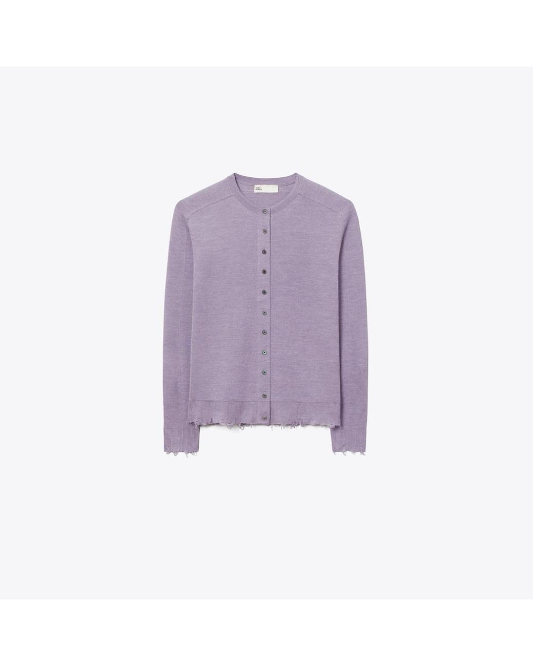 Tory Burch Purple Silk Cardigan