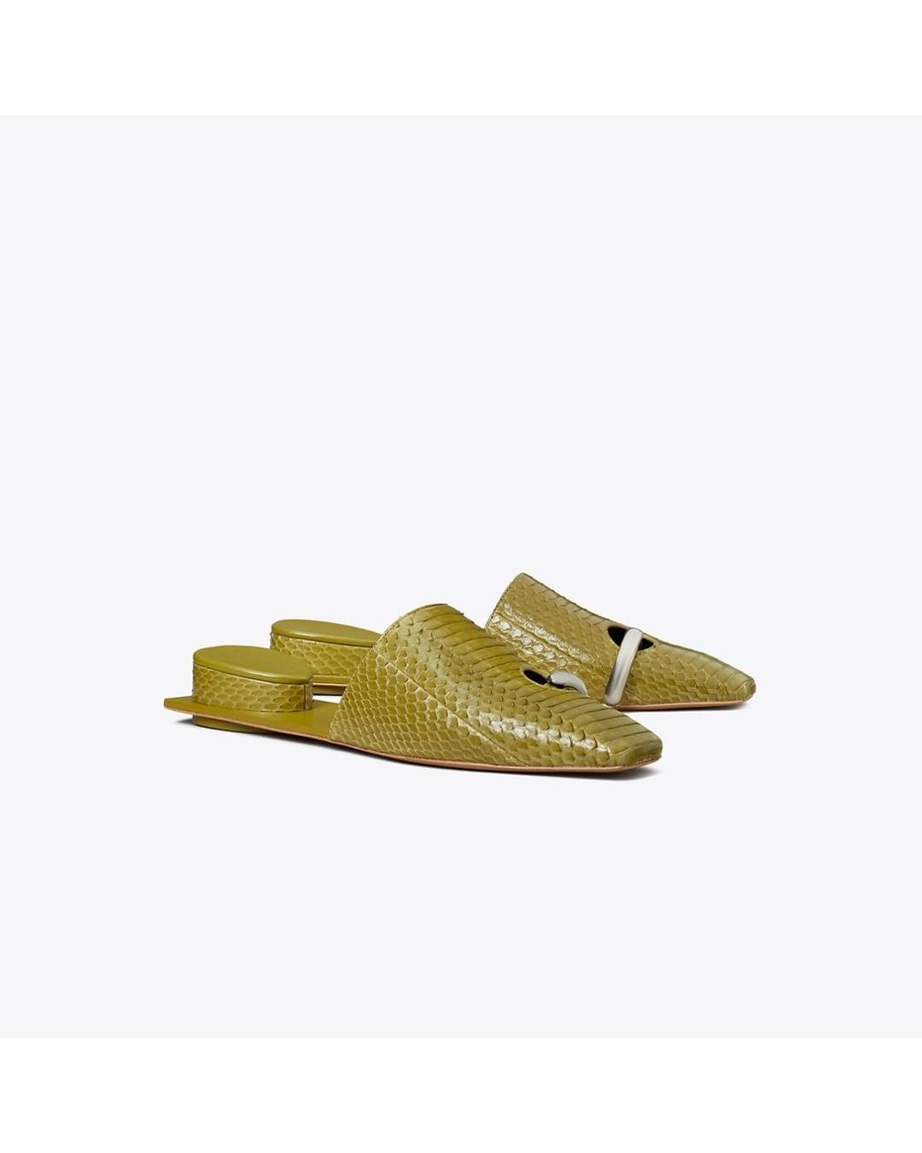 Tory Burch Yellow Pierced Mule