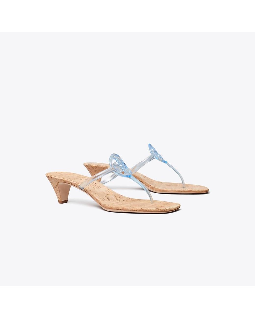 Tory Burch White Miller Jelly Kitten Heel