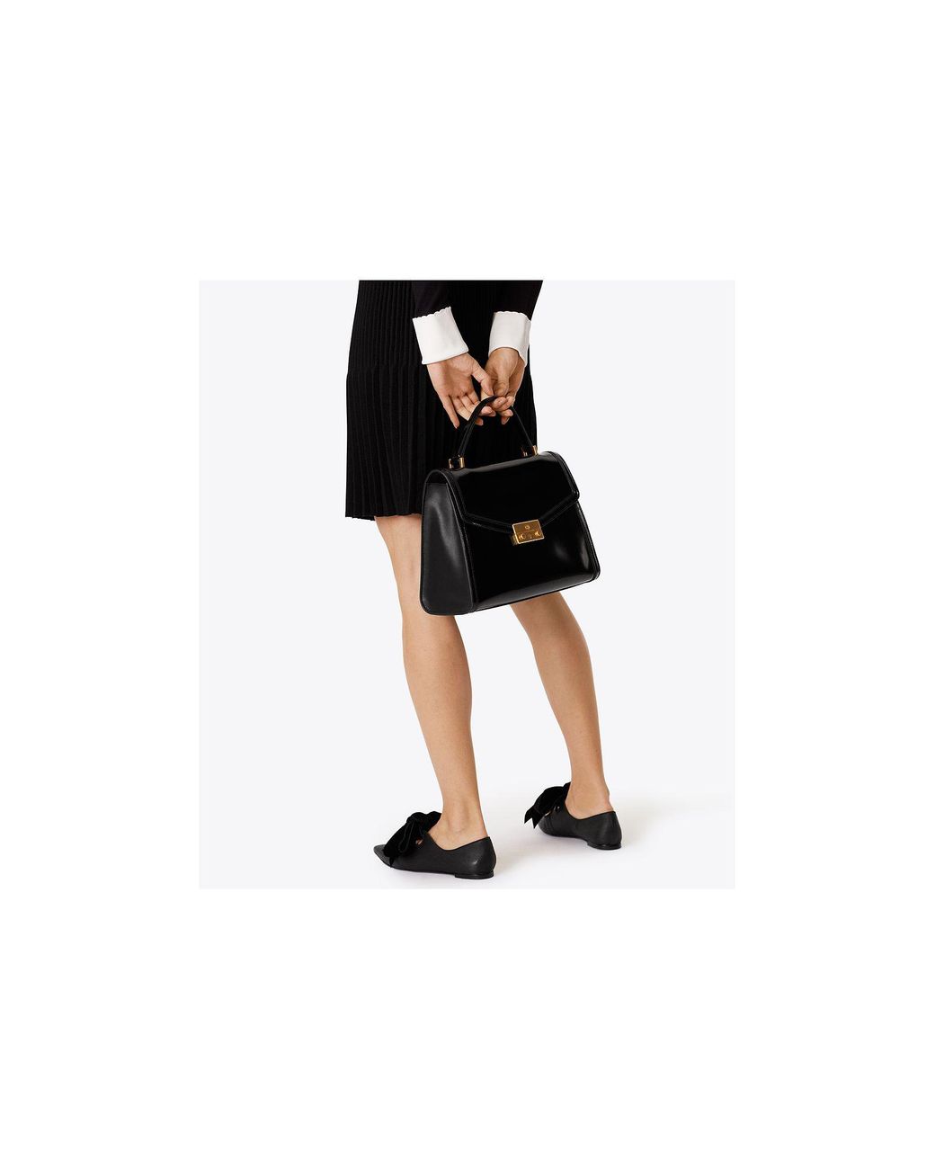 Tory Burch Juliette Top handle Satchel in Black Lyst