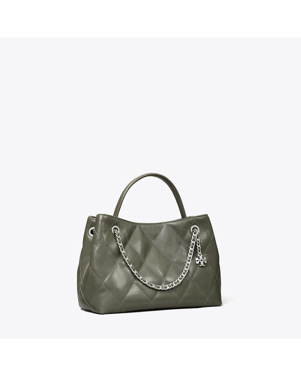 Tory Burch Green Small Fleming Carryall