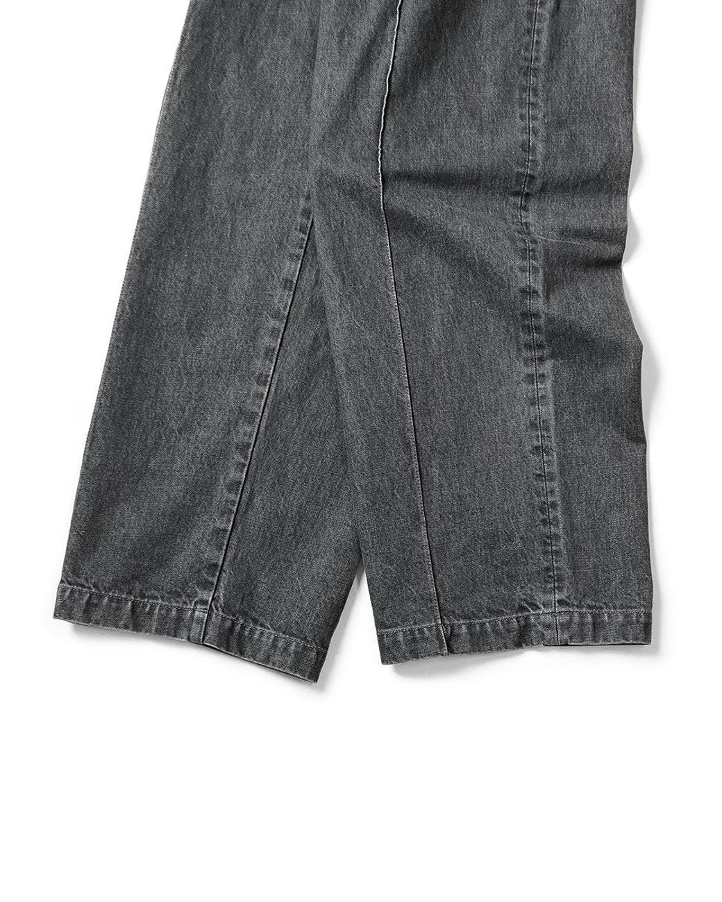 Kapital 14oz Black Denim Boogie Day Buggy Pants in Gray for