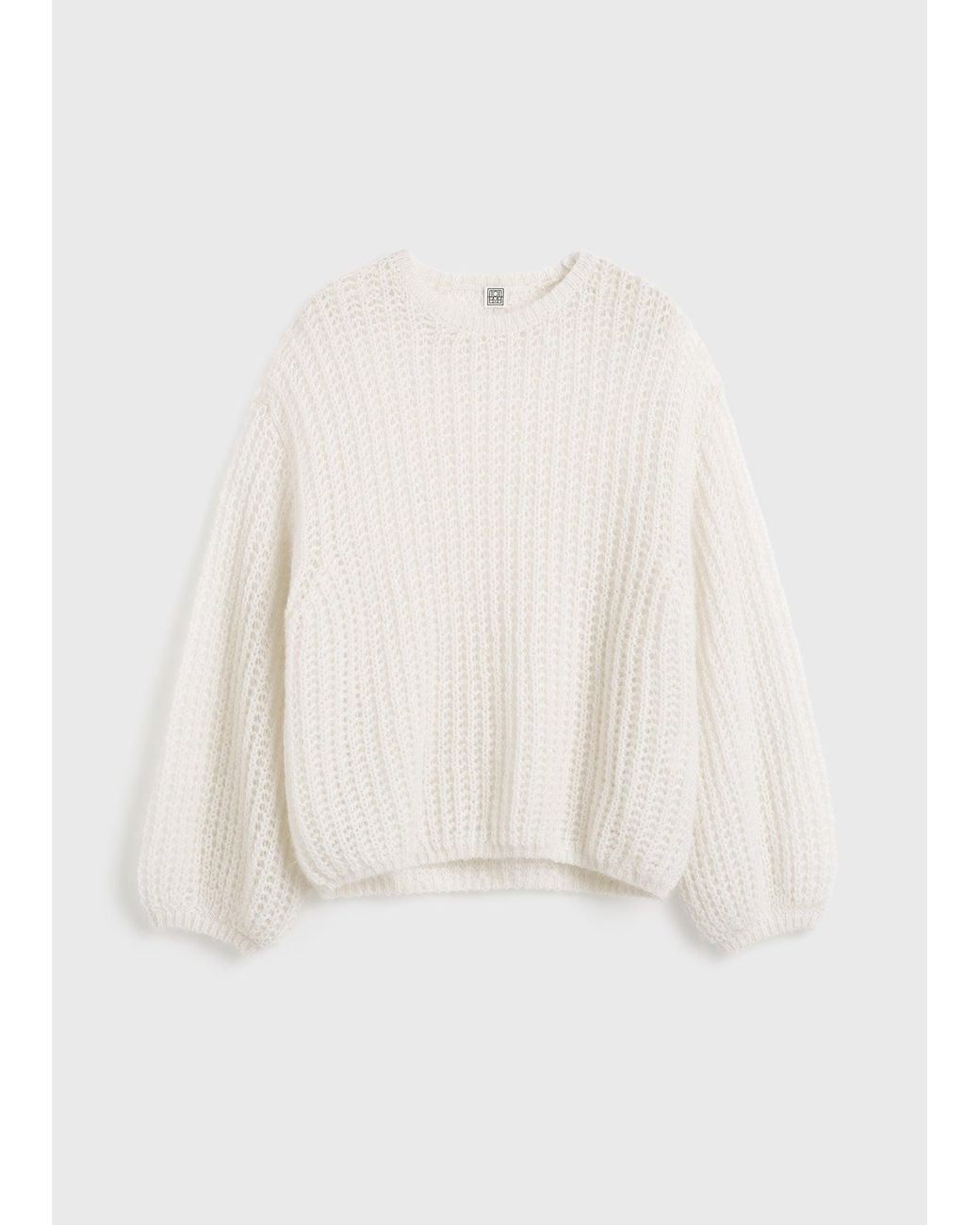 Totême White Puffed Knit Off