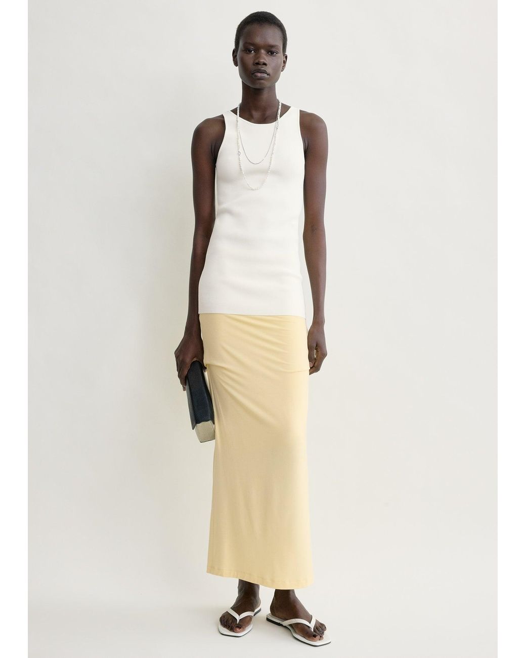 Totême Natural Draped Jersey Skirt