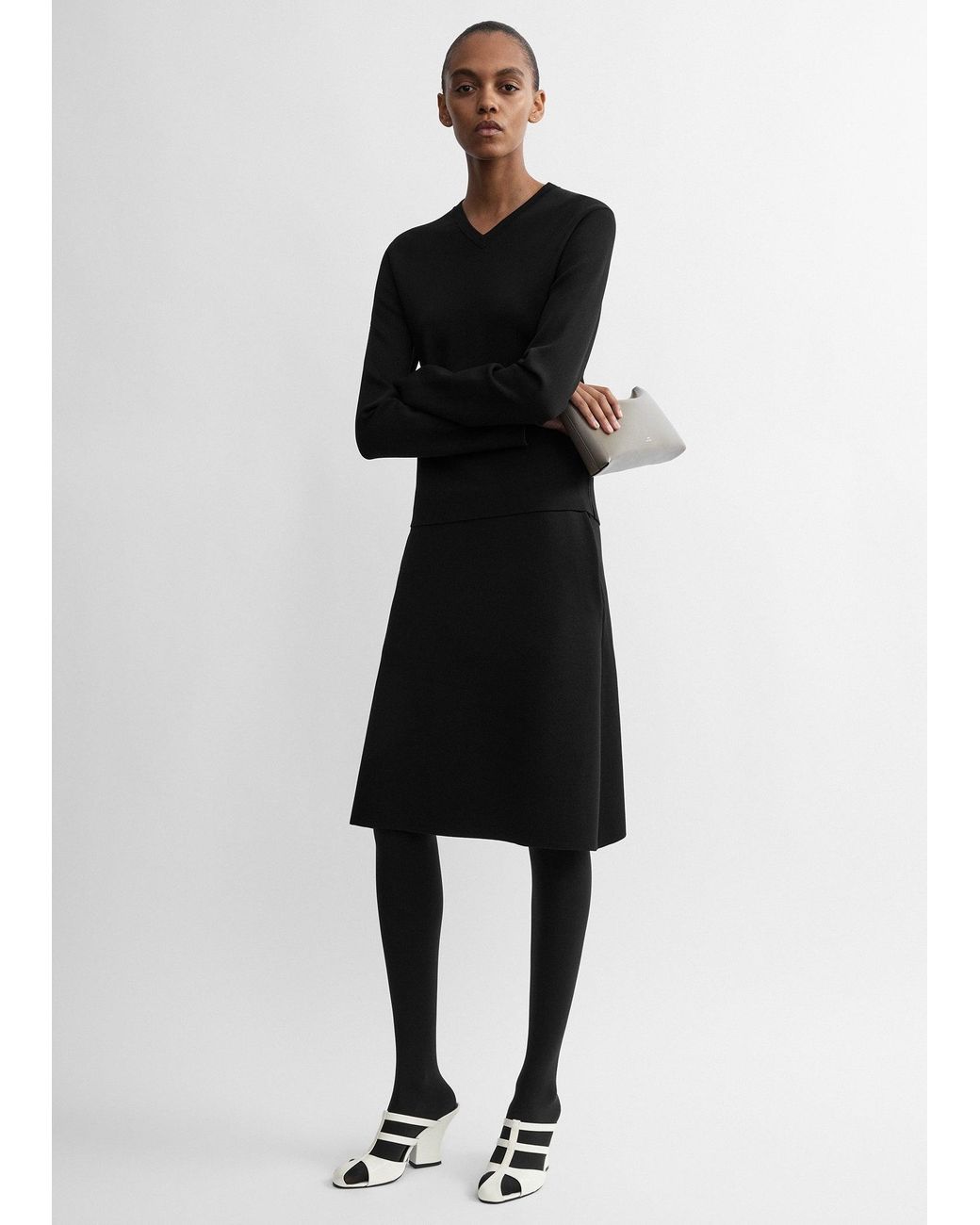 Totême Black Knit Skirt