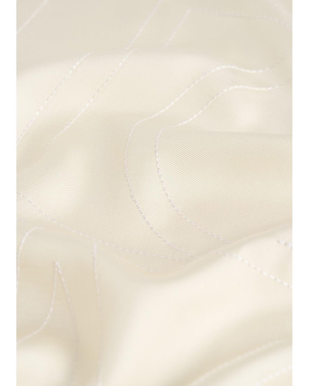 Totême Natural Embroidered Monogram Silk Scarf