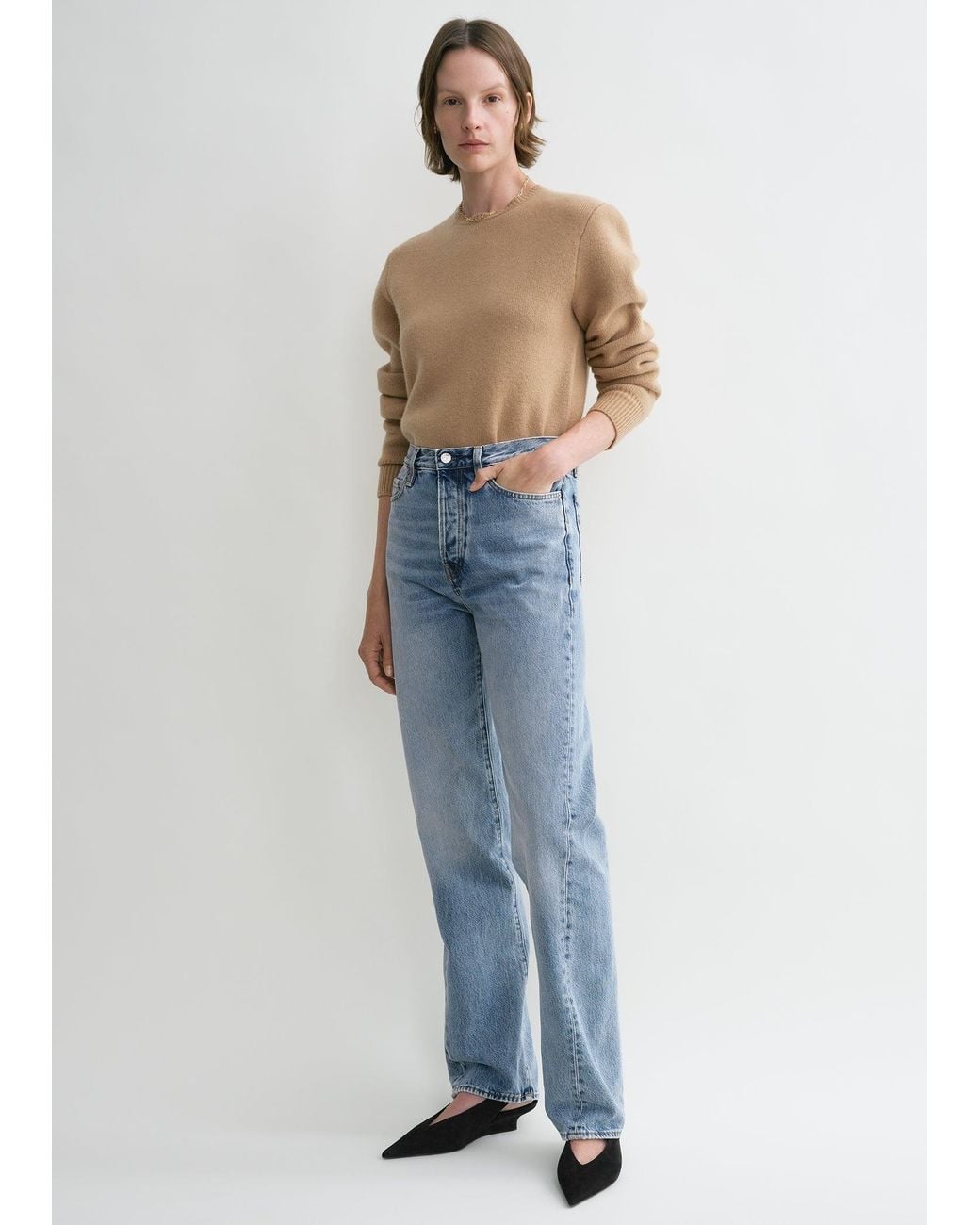 Totême Blue Twisted Seam Denim Full Length