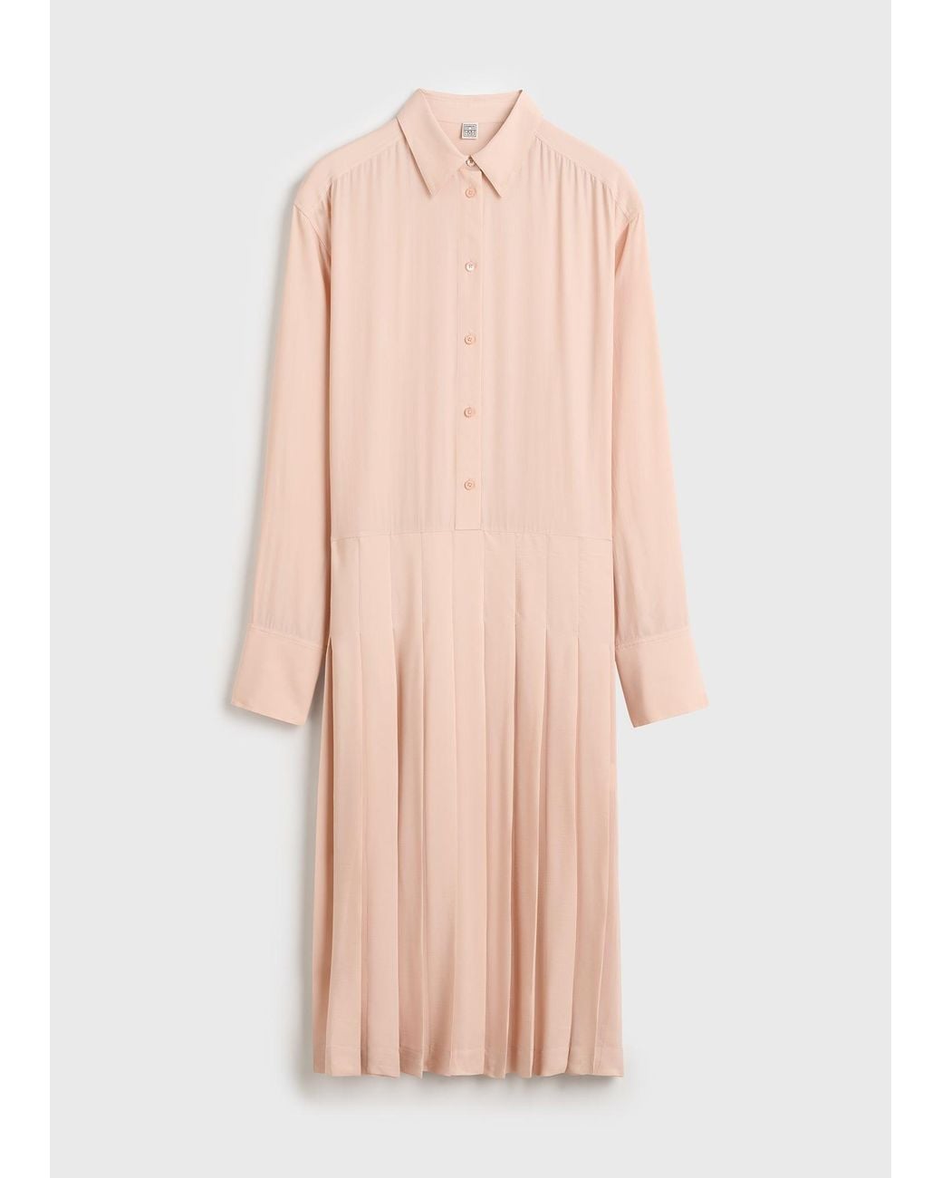 Totême Natural Pleated Shirtdress