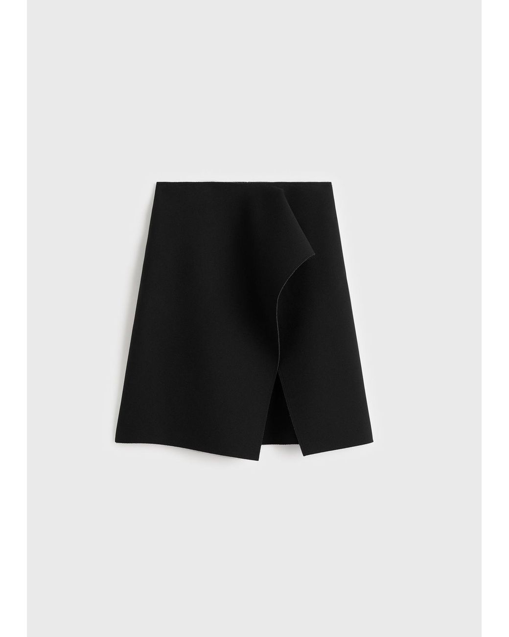 Totême Black Slit Scuba Skirt