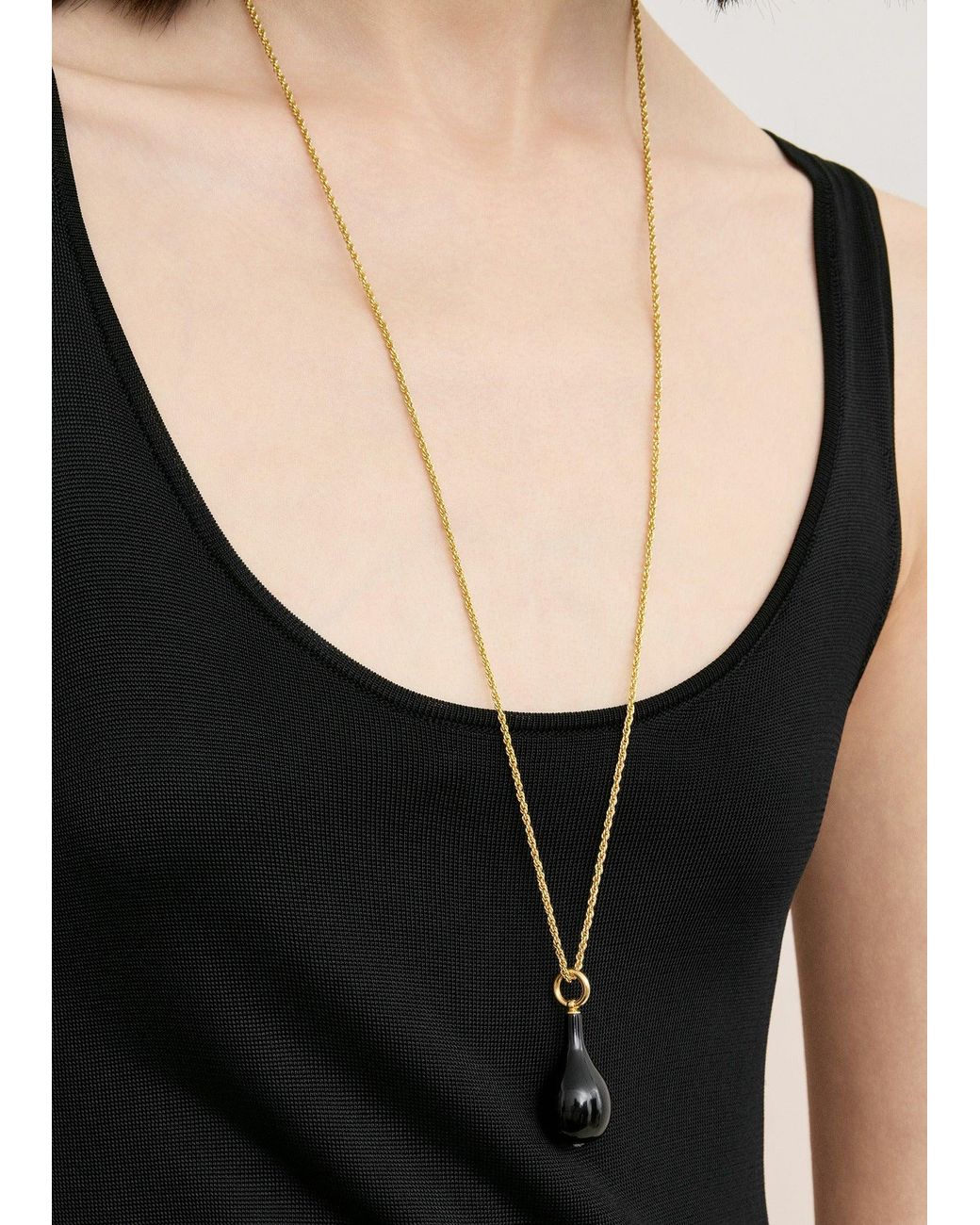 Totême Black Fluted Hem Dress