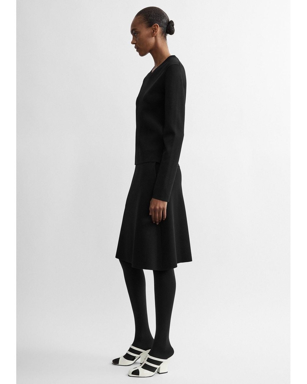 Totême Black Knit Skirt