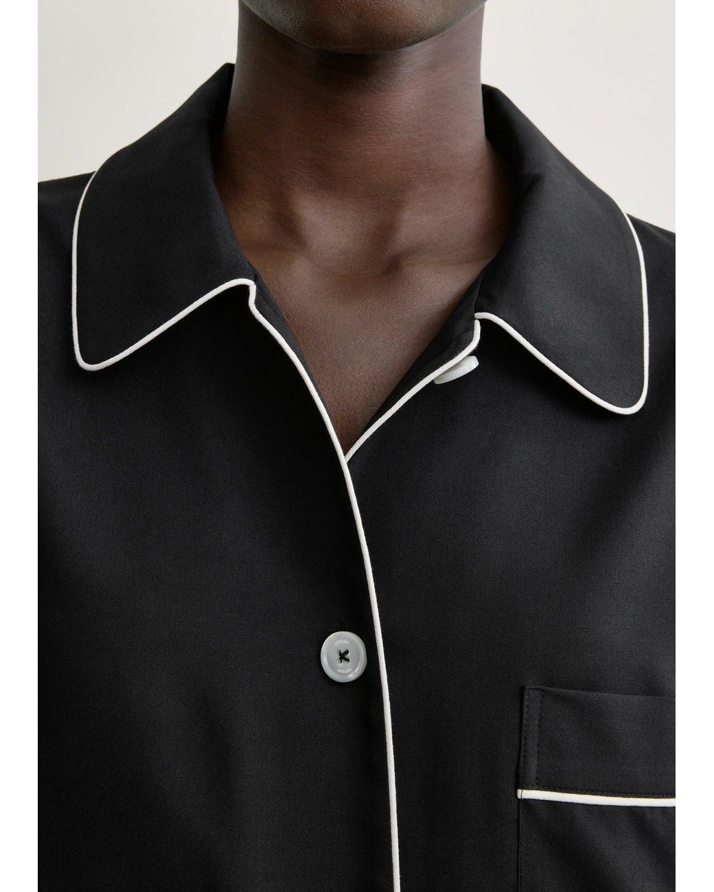 Totême Blue Piped Pj Top