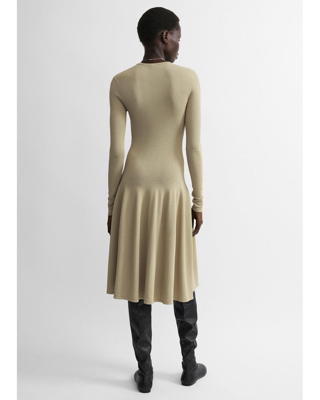 Totême Natural Sculpted Knit Dress Petite