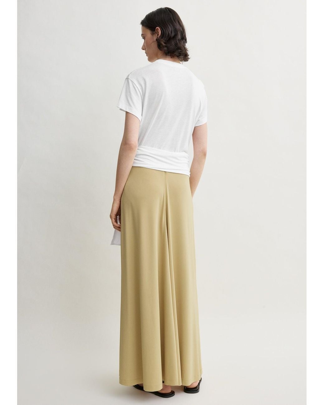 Totême  Natural Flared Jersey Skirt