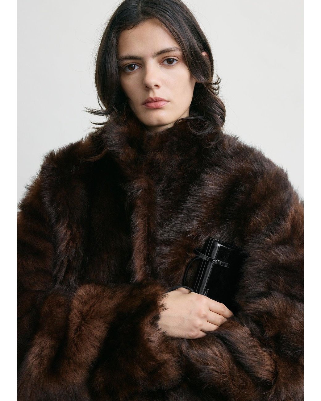 Totême Black Silky Shearling Jacket