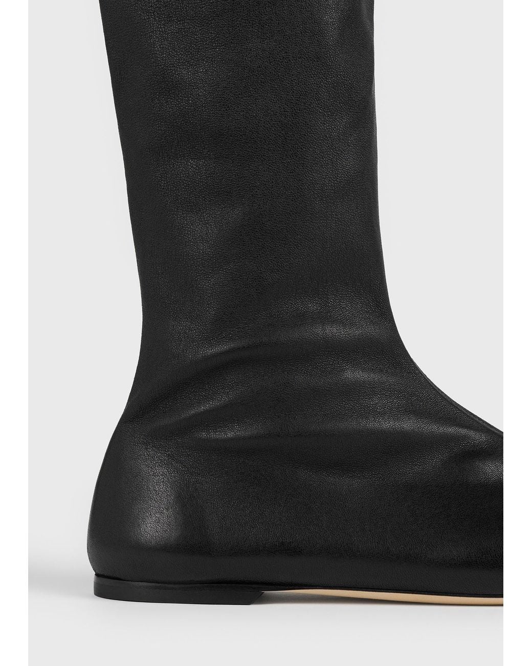Totême Black Deconstructed Stretch Nappa Boots