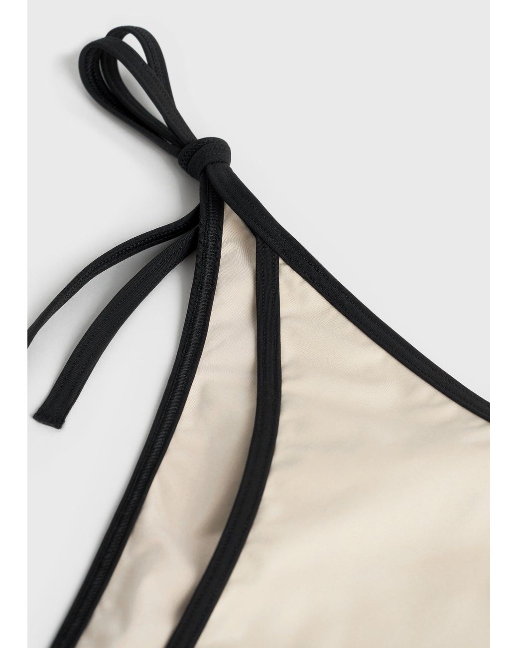 Totême White Stripe Tie Bikini Bottoms