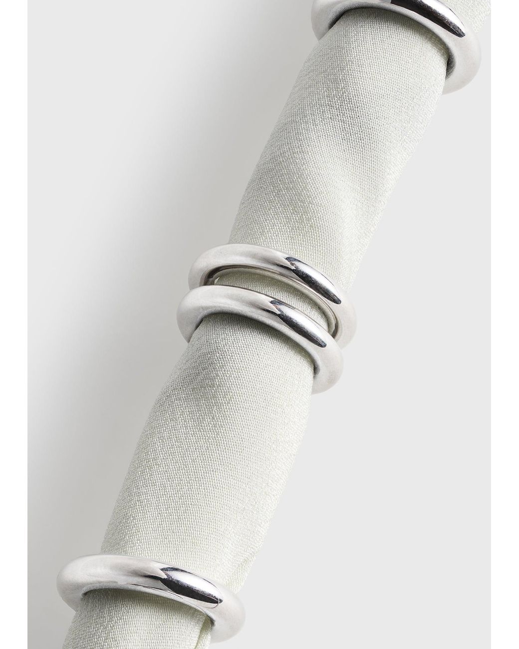 Totême  White Fine Silk Scarf Collar