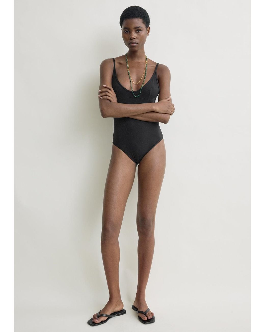 Totême Black Scoop Swimsuit