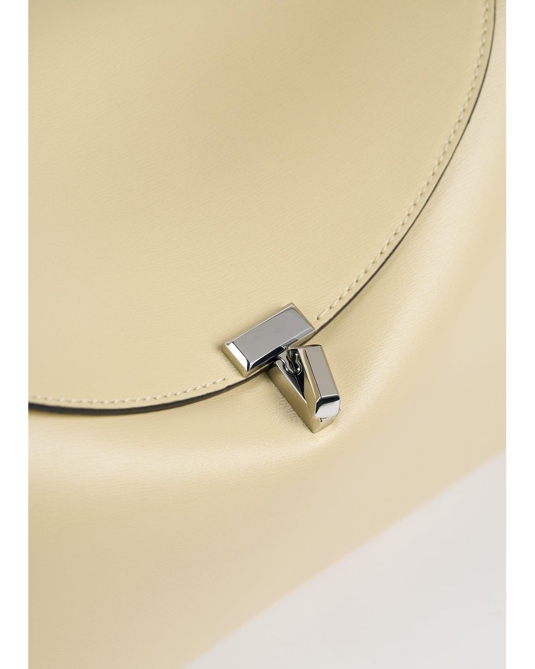 Totême  Natural T-Lock Leather Top Handle