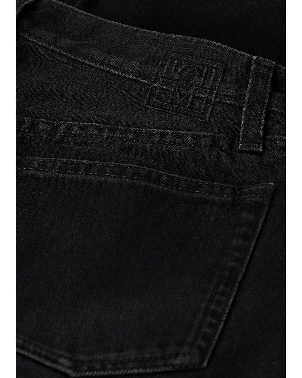 Totême  Black Twisted Seam Denim Full Length