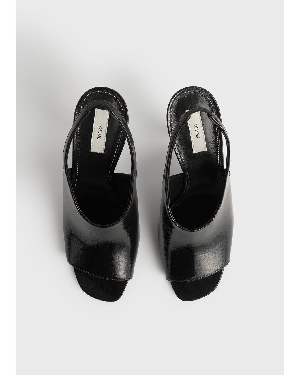 Totême Black Contour Naplack Slingbacks