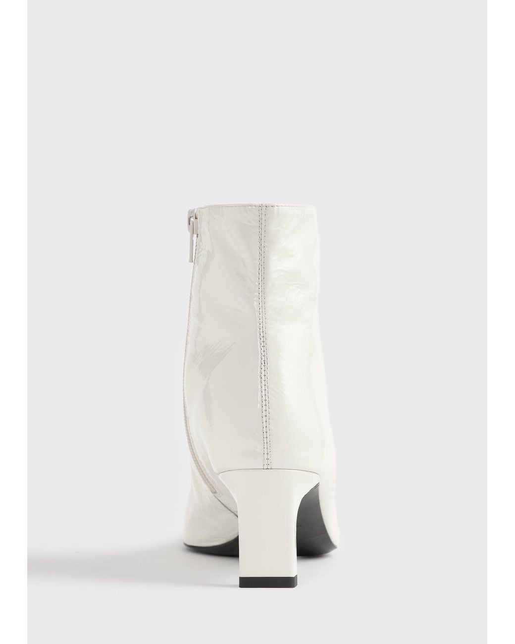 Totême White Bar Mid-Heel Naplack Boots