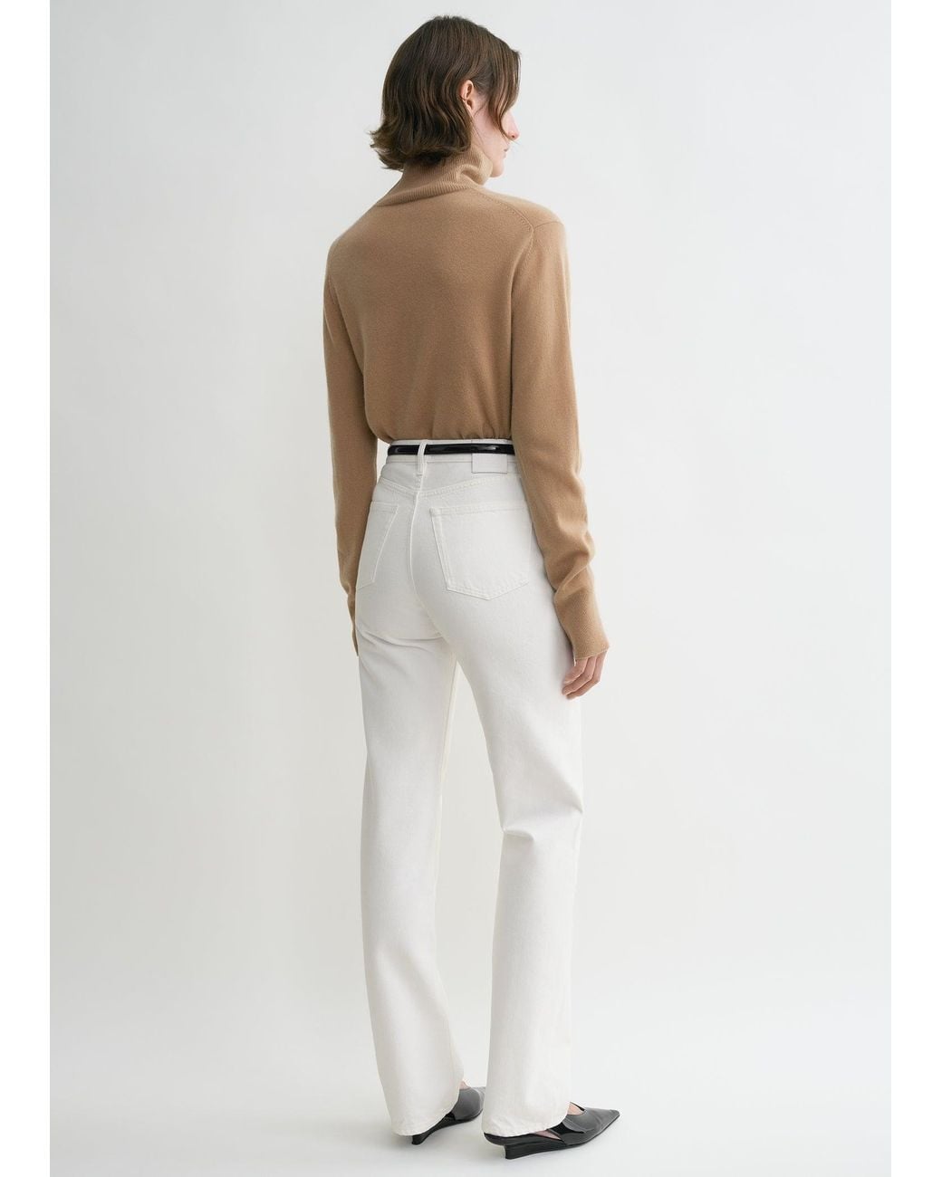 Totême White Classic Cut Denim Full Length Off