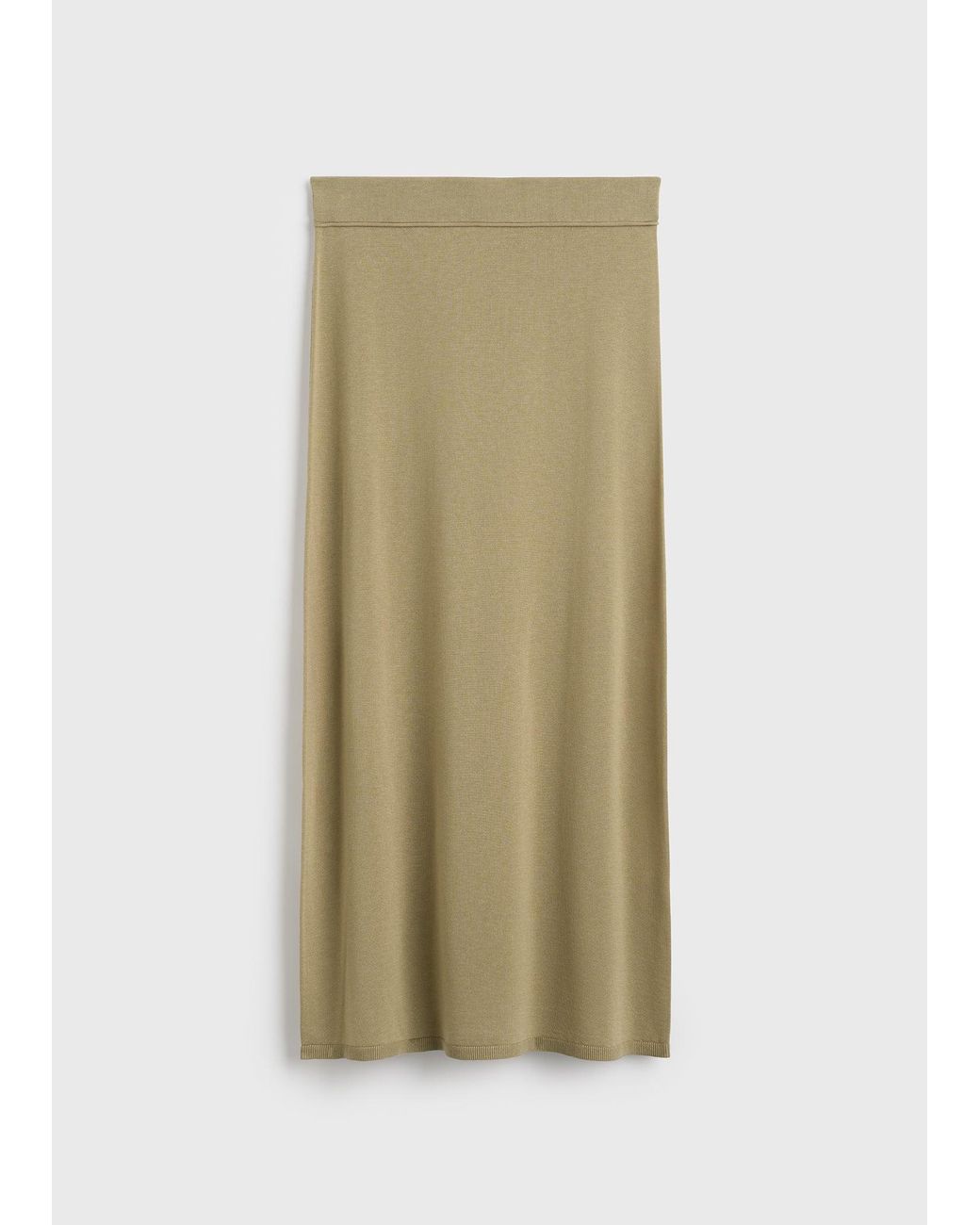 Totême Green Long Knit Skirt
