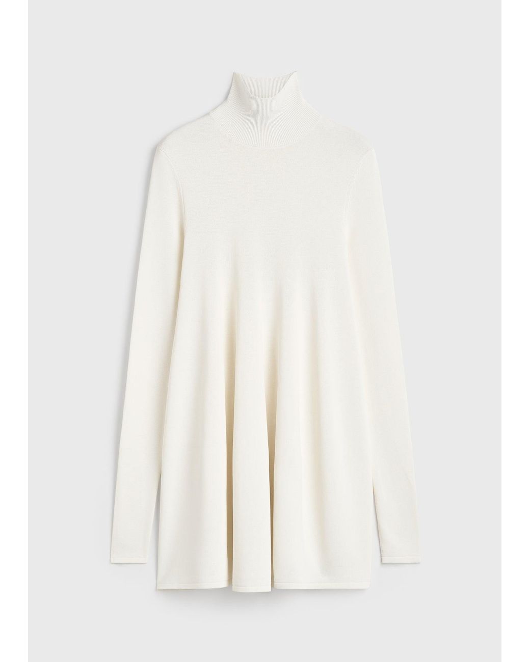 Totême White Crepe Turtleneck Top