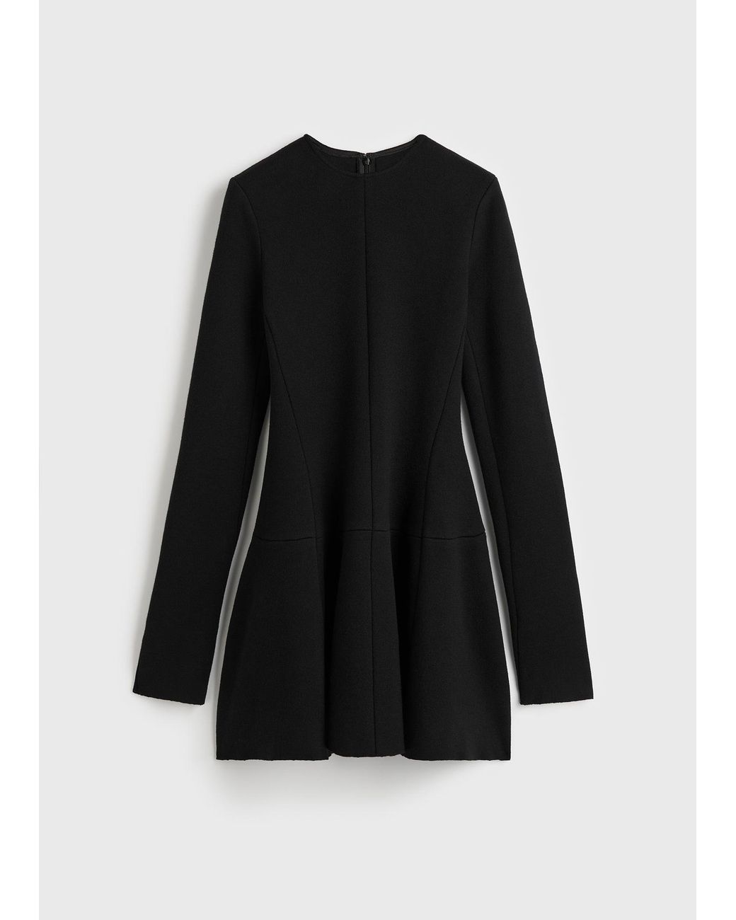 Totême Black Wool Skater Dress
