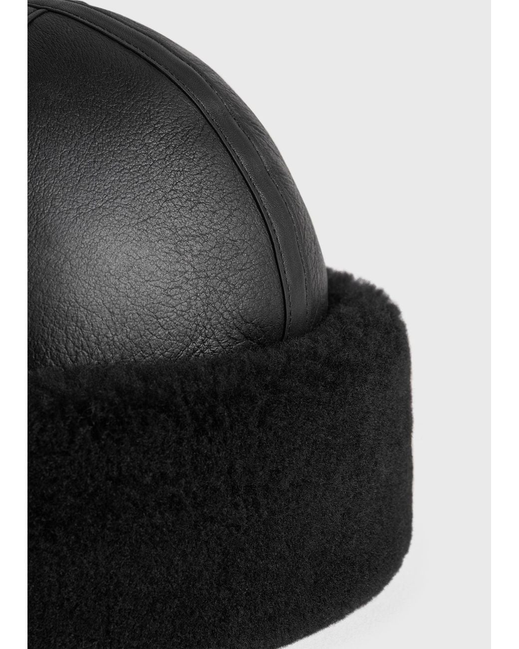 Totême Black Shearling Winter Hat