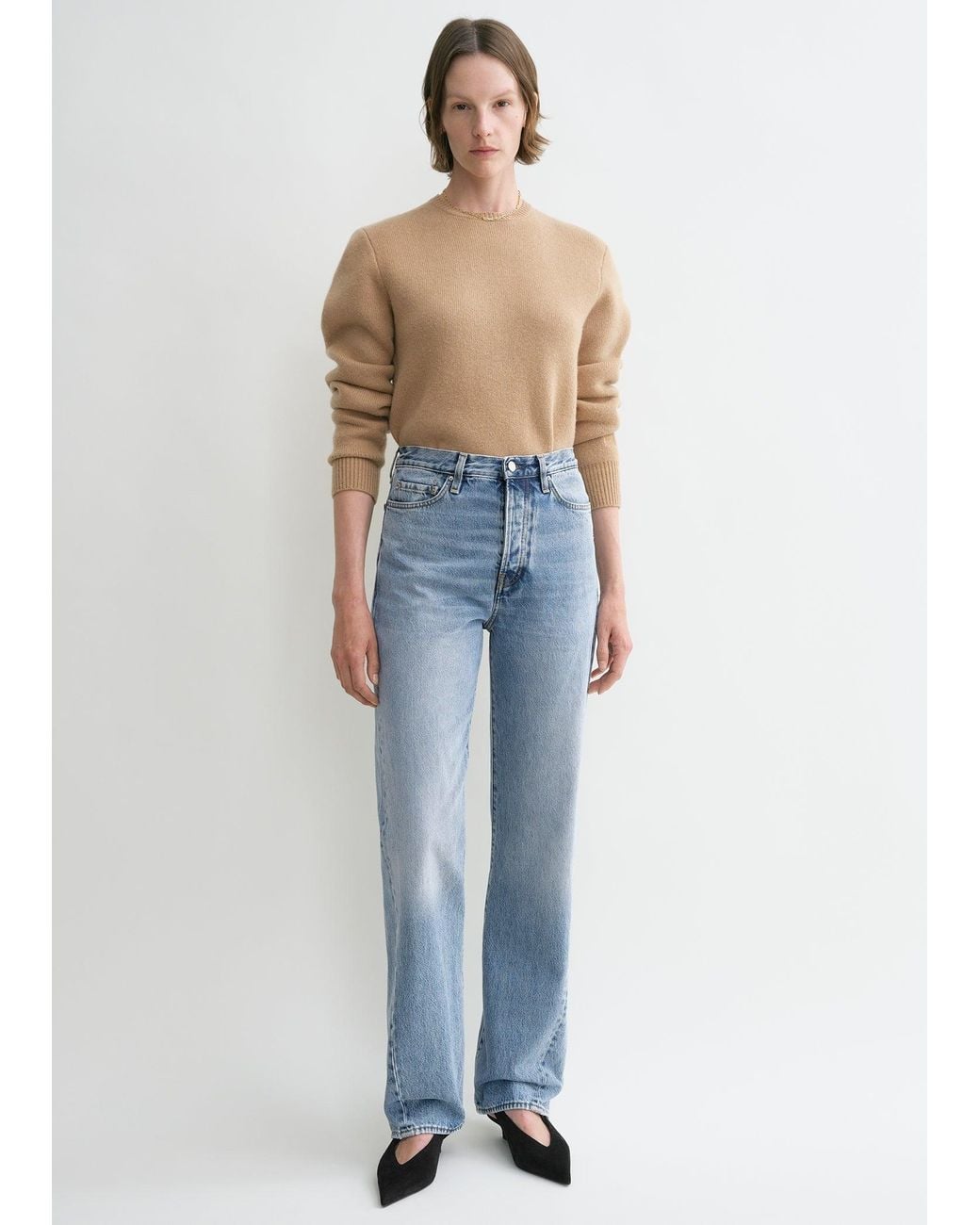 Totême Blue Twisted Seam Denim Full Length